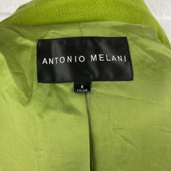 Antonio Melani Chartreuse Wool Blend Peacoat Women’s Size 8 - Picture 7 of 9